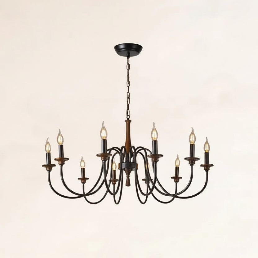 Piva Spindle Candle Style Chandelier 10 Heads | Celestre