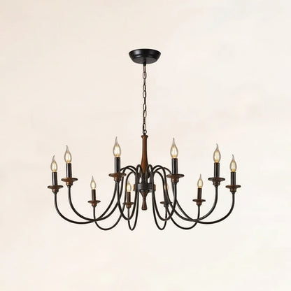 Piva Spindle Candle Style Chandelier 10 Heads | Celestre