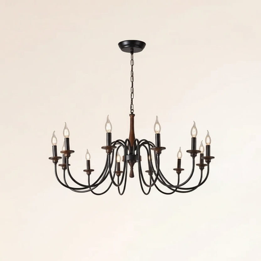Piva Spindle Candle Style Chandelier 12 Heads | Celestre