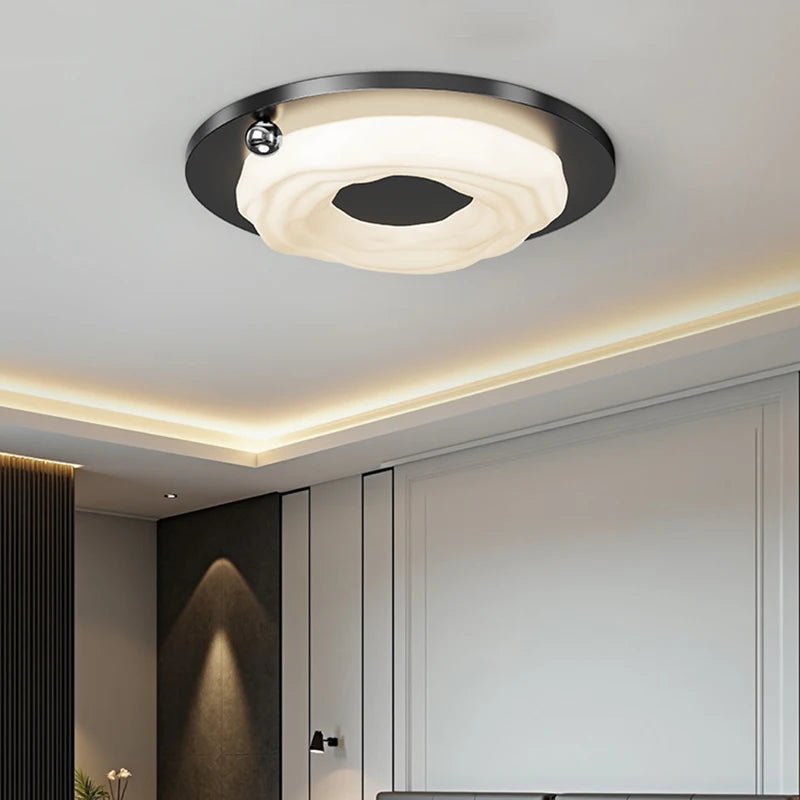 Lami Round Wavy Ceiling Light Black | Celestre