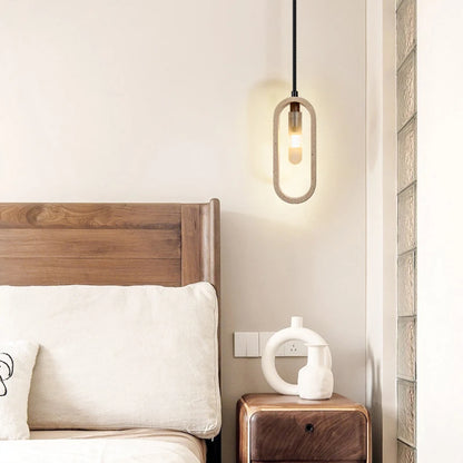 Auro Travertine Oval Pendant Light | Celestre