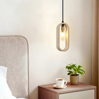Auro Travertine Oval Pendant Light | Celestre