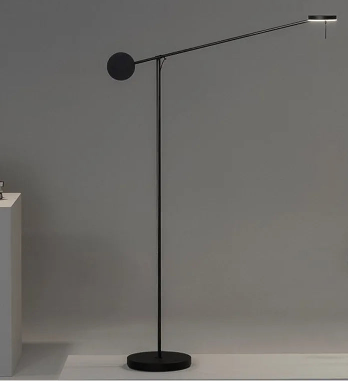 Zira Swing Arm Disc Floor Lamp | Celestre