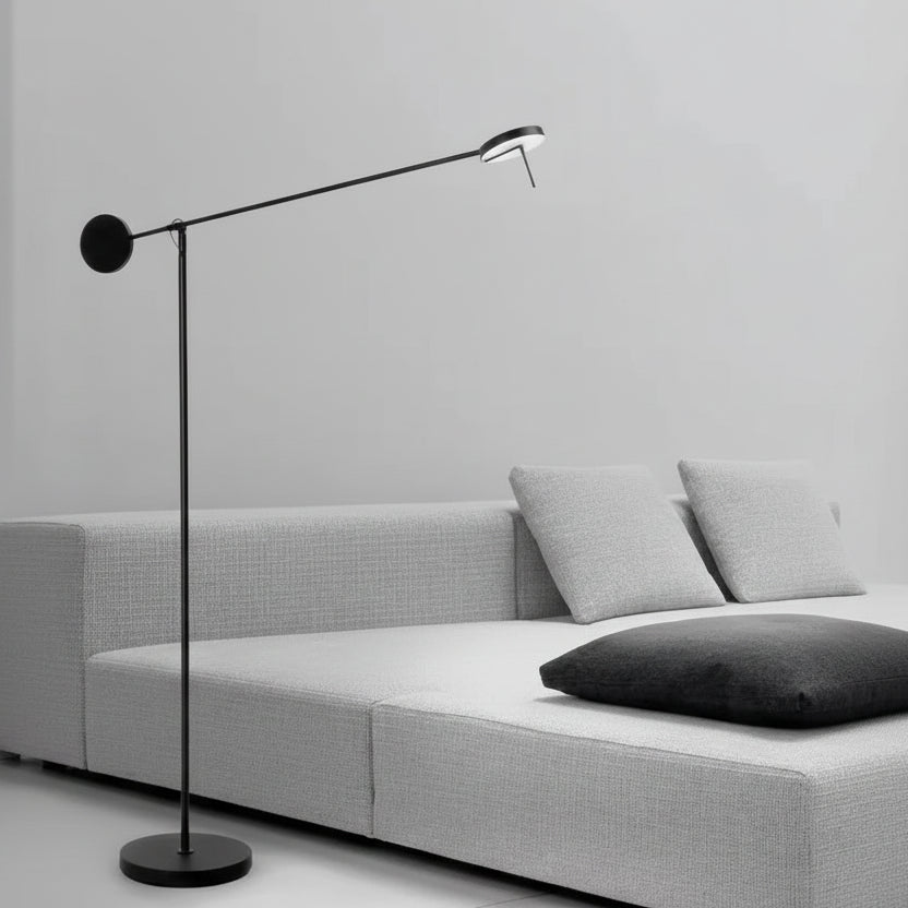 Zira Swing Arm Disc Floor Lamp | Celestre