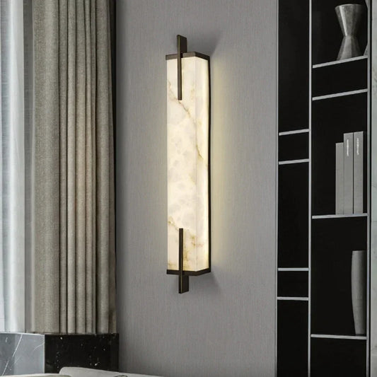 Selo Alabaster Long Diffused Wall Light | Celestre