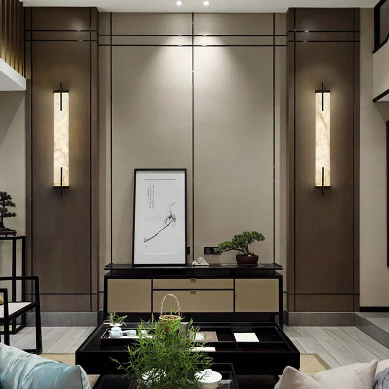 Selo Alabaster Long Diffused Wall Light | Celestre