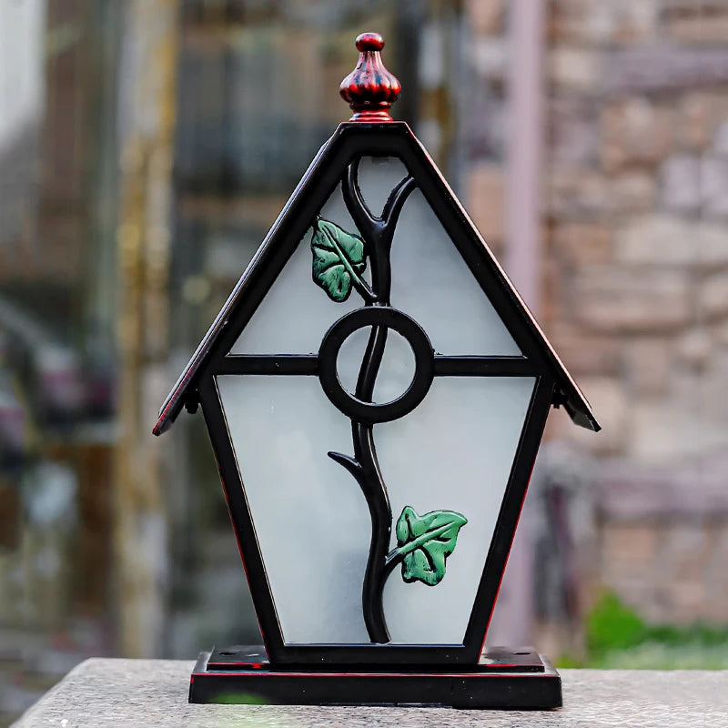 Zezi House Shaped Overlay Pillar Light | Celestre
