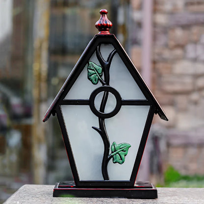 Zezi House Shaped Overlay Pillar Light | Celestre