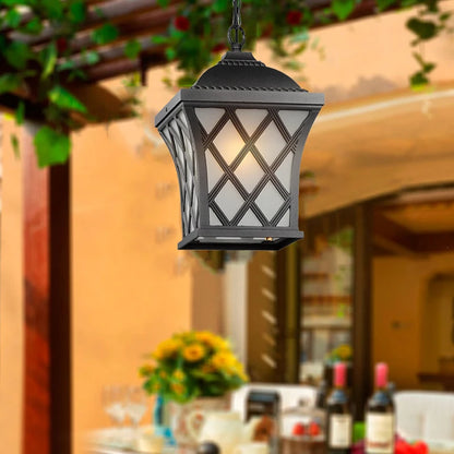 Tyve Crisscross Outdoor Pendant Light Black | Celestre