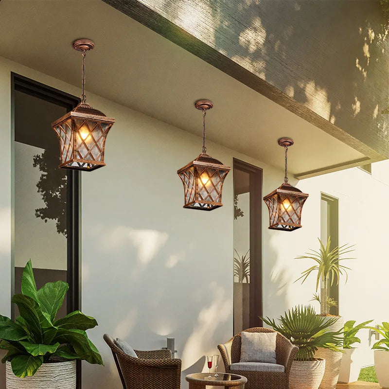 Tyve Crisscross Outdoor Pendant Light | Celestre