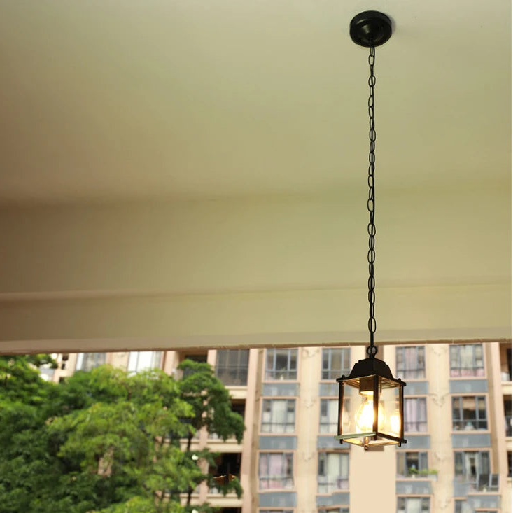 Kixi Rectangular Lantern Outdoor Pendant Light | Celestre
