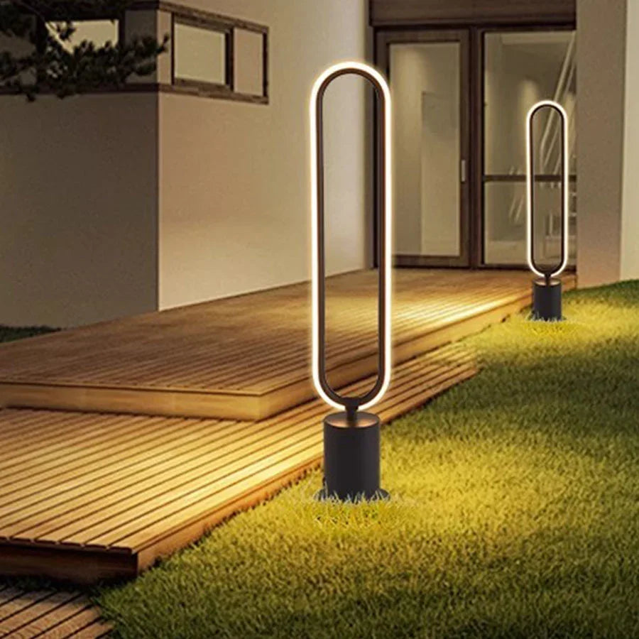 Rine Hoop Oval Bollard Light H 80 cm Without Stake | Celestre