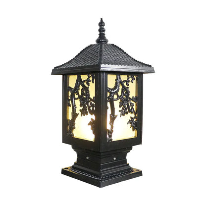 Isli Lantern Floral Pillar Light | Celestre