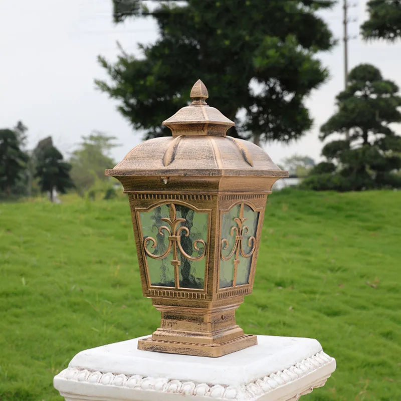 Jyra Pagoda Style Scrollwork Pillar Light Bronze | Celestre
