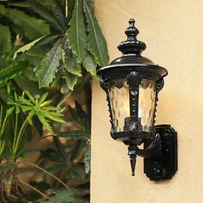 Jira Lantern Scrollwork Outdoor Wall Light Black | Celestre