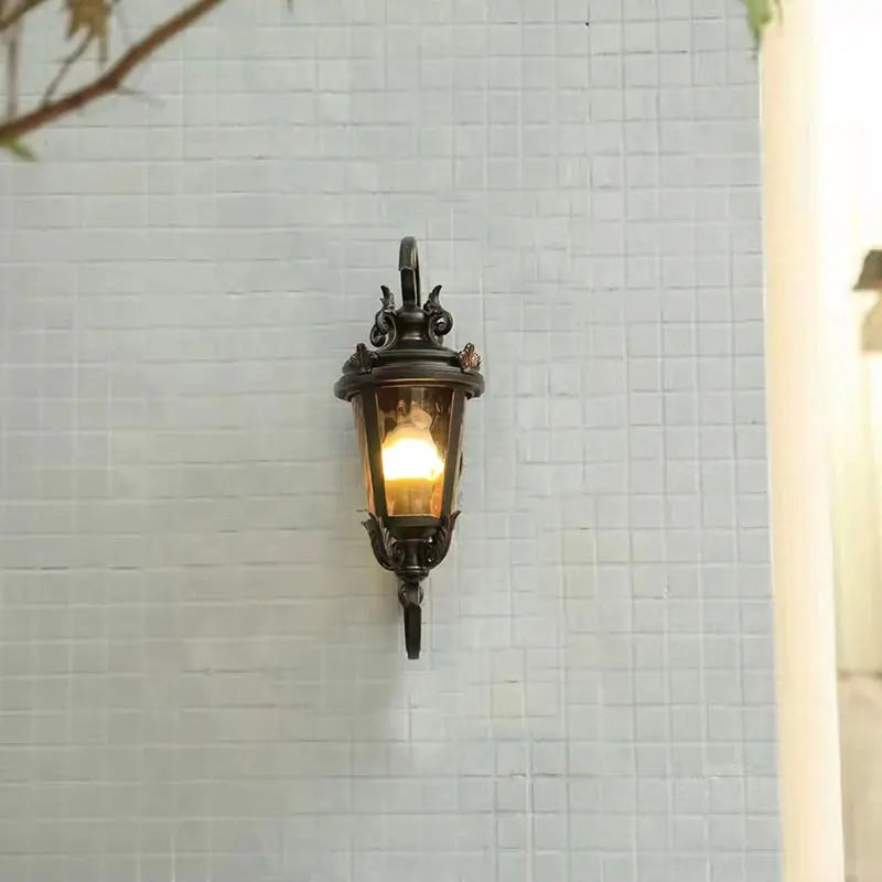 Meja Lantern Scroll Arm Outdoor Wall Light | Celestre