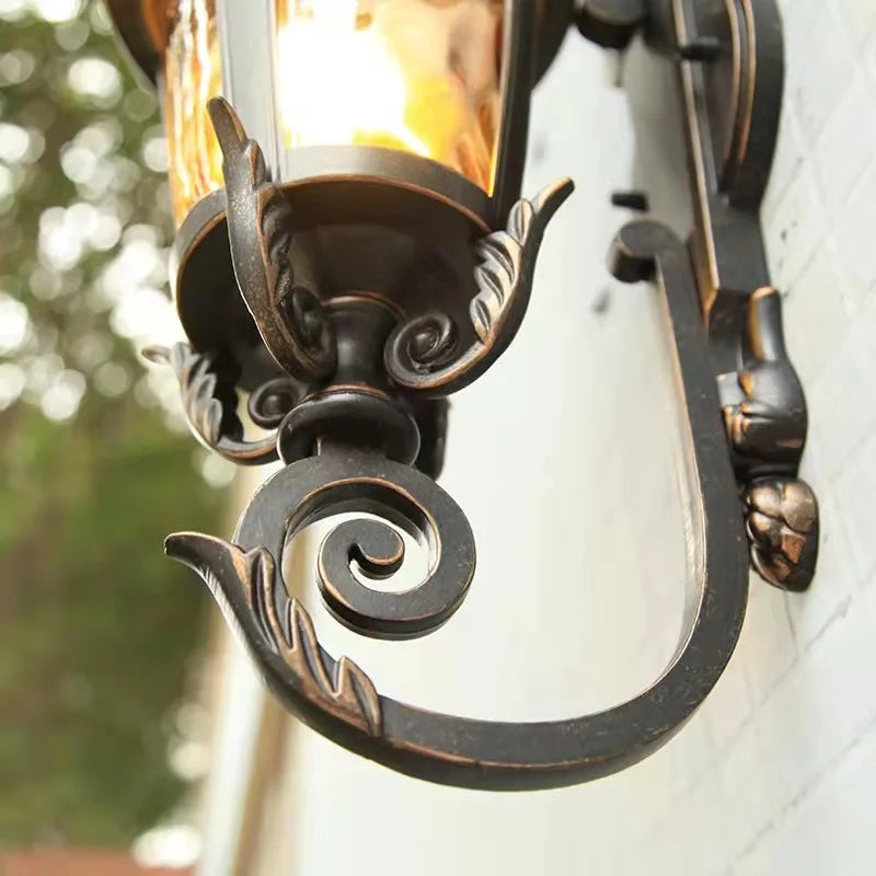 Meja Lantern Scroll Arm Outdoor Wall Light | Celestre