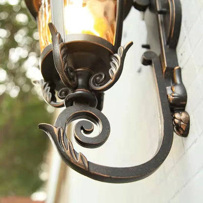 Meja Lantern Scroll Arm Outdoor Wall Light | Celestre