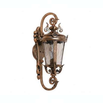 Meja Lantern Scroll Arm Outdoor Wall Light Bronze | Celestre