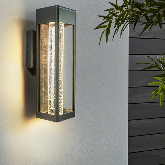 Kesa Tube Seeded Exterior Wall Light | Celestre