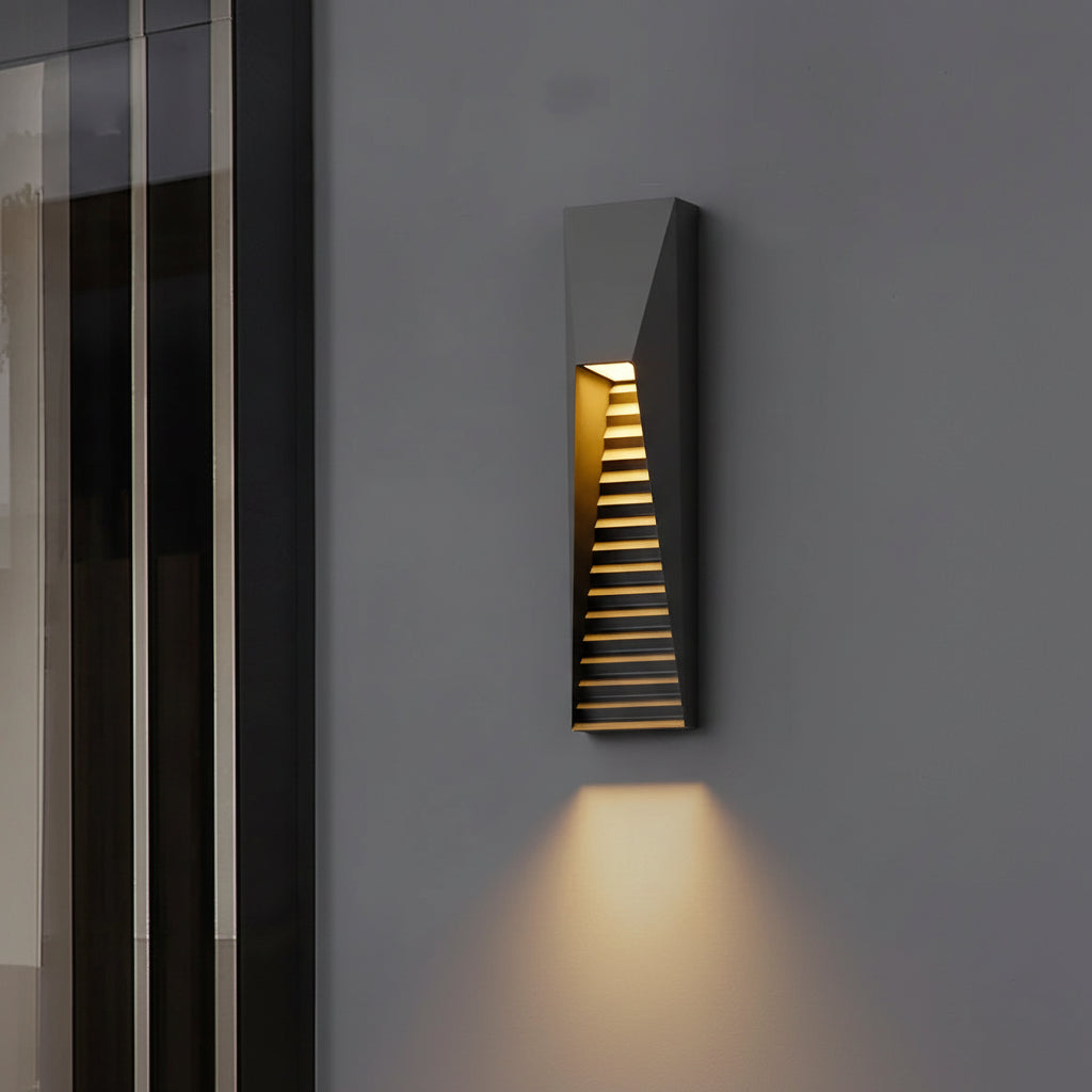 Voni Slatted Outdoor Solar Wall Light | Celestre