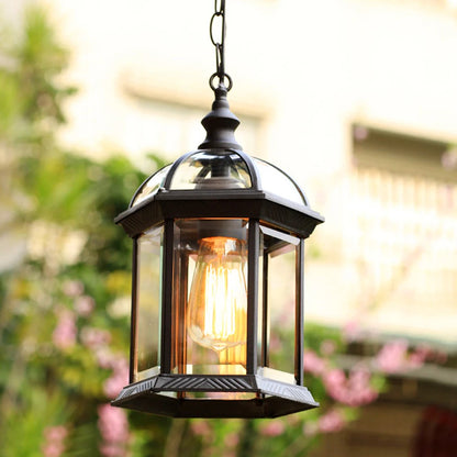Lire Hexagonal Domed Outdoor Pendant Light | Celestre