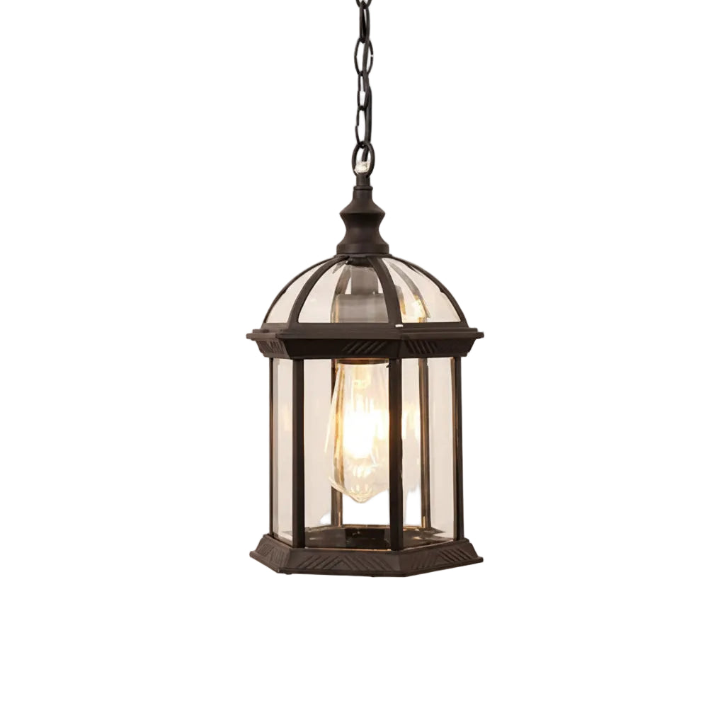 Lire Hexagonal Domed Outdoor Pendant Light | Celestre