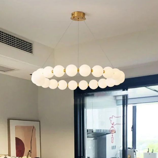 Hera Pearl Necklace Ring Chandelier D 62 cm | Celestre