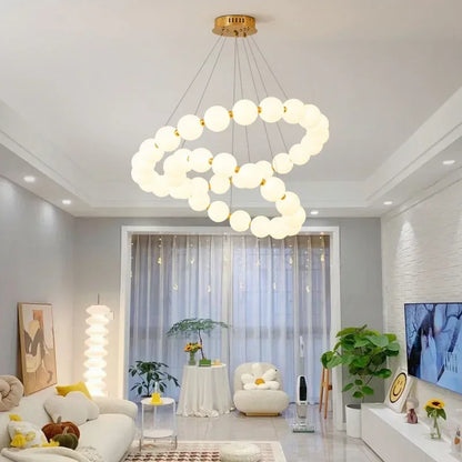Hera Pearl Necklace Ring Chandelier D 62 82 cm | Celestre