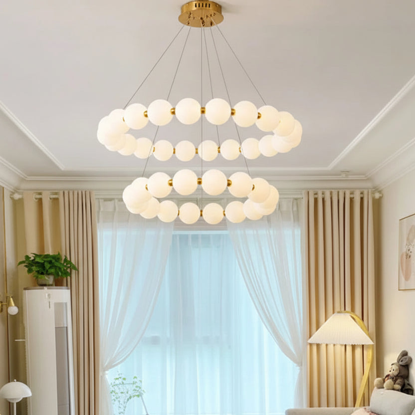 Hera Pearl Necklace Ring Chandelier D 82 102 cm | Celestre