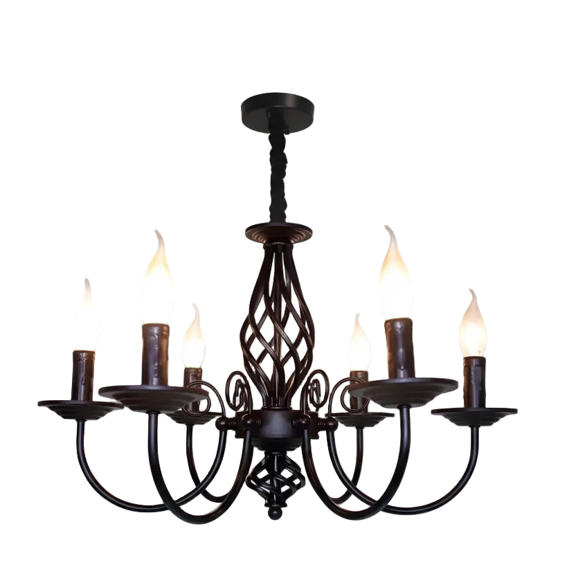 Peni Candle Cage Spindle Chandelier | Celestre