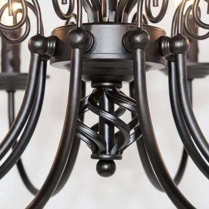 Peni Candle Cage Spindle Chandelier | Celestre