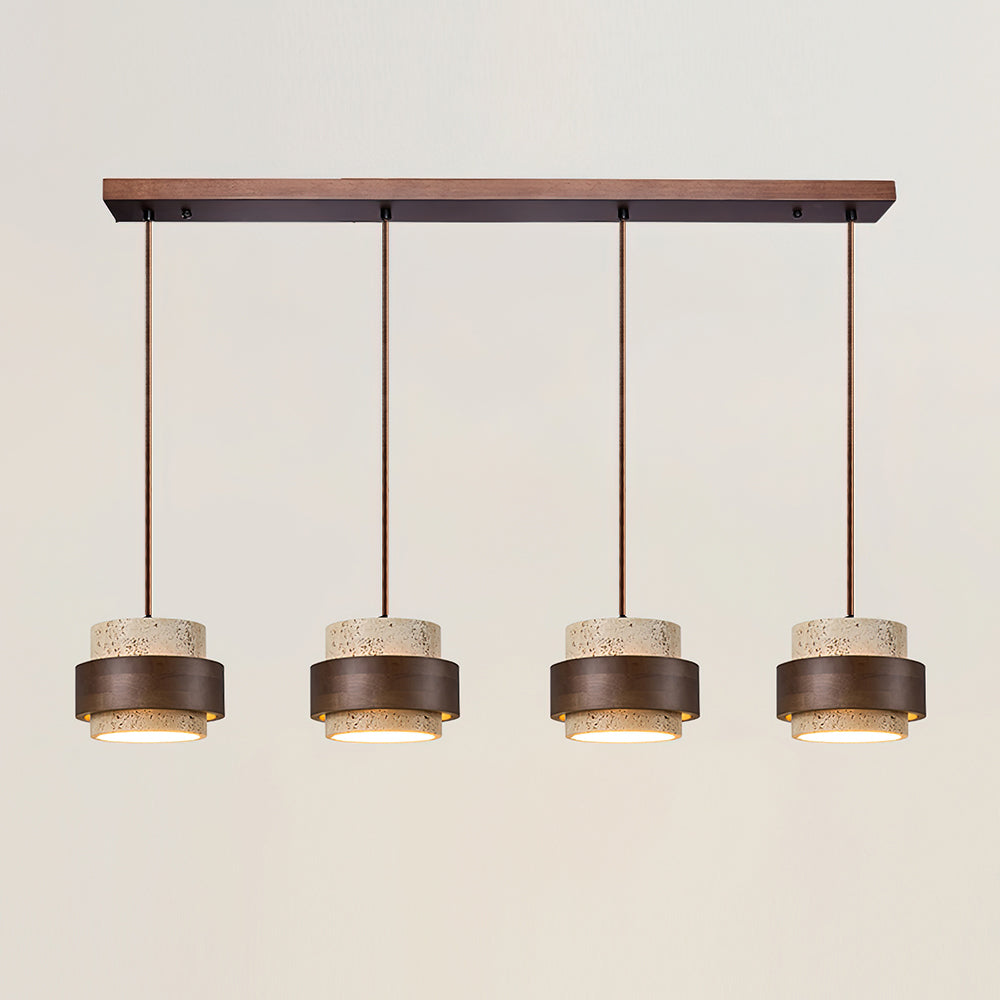 Velora Travertine Pendant Light 4 Heads | Celestre