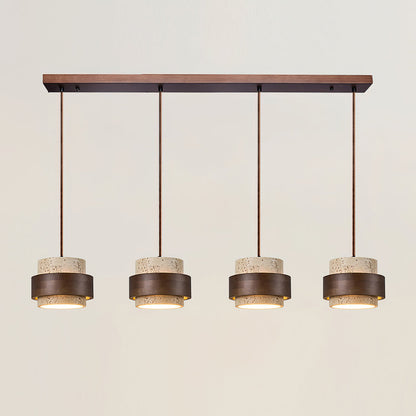Velora Travertine Pendant Light 4 Heads | Celestre