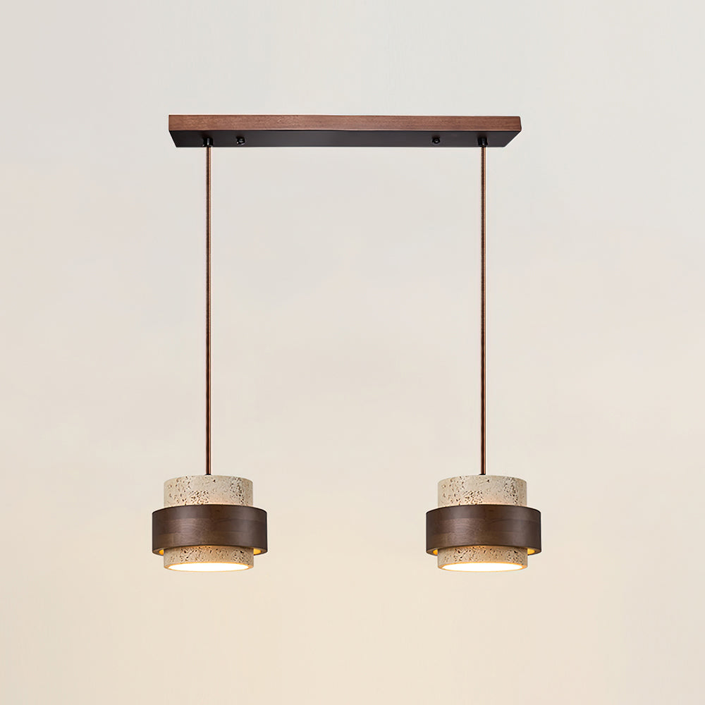 Velora Travertine Pendant Light 2 Heads | Celestre