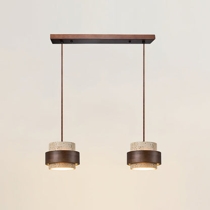 Velora Travertine Pendant Light 2 Heads | Celestre