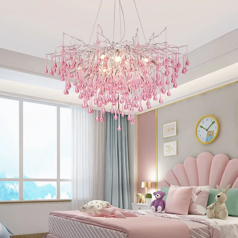 Lune Drop Crystal Chandelier | Modern Radiant Design for Bedrooms ...