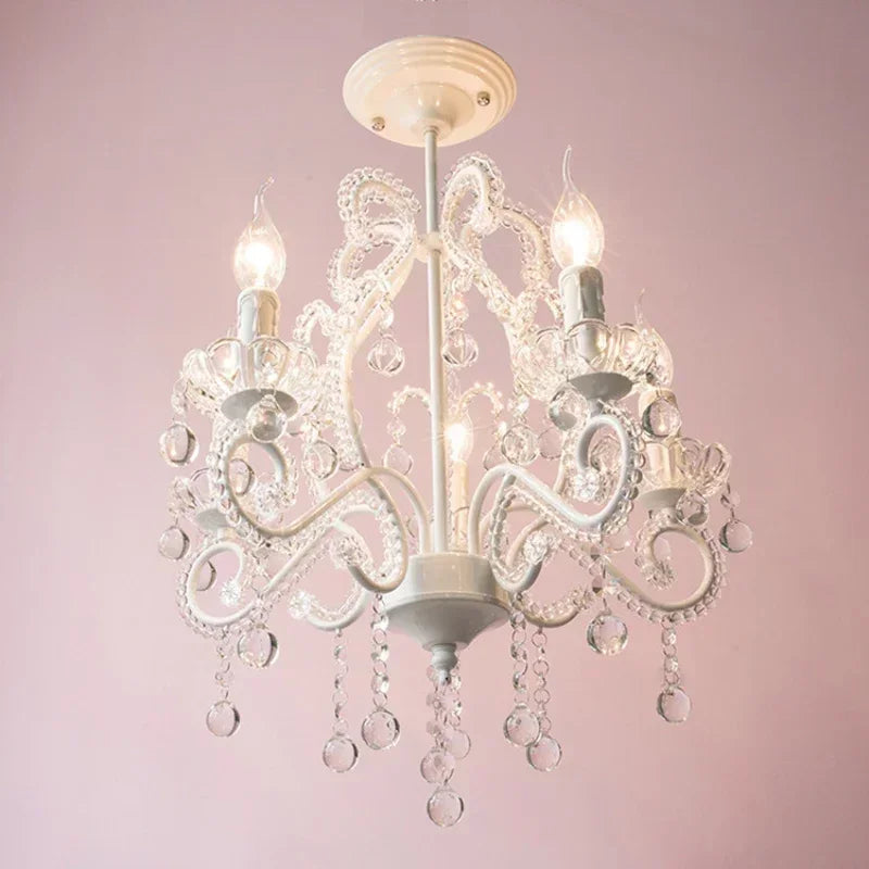 Silor French Chic Candelabra Chandelier White | Celestre