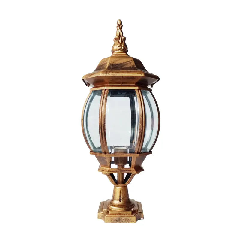 Myno Lantern Globe Pillar Light Bronze | Celestre
