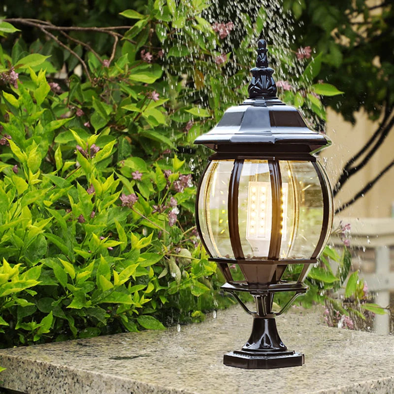 Myno Lantern Globe Pillar Light | Celestre