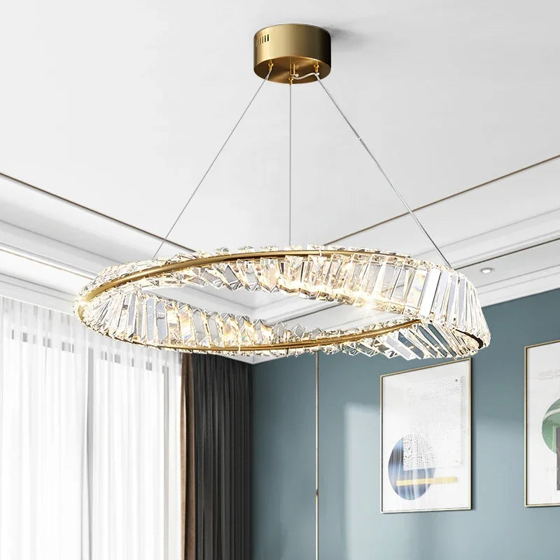 Orel Round Halo Chandelier D 80 cm | Celestre