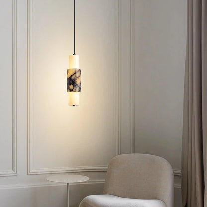Jiri Tubular Marble Pendant Light | Celestre