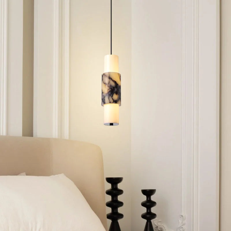 Jiri Tubular Marble Pendant Light | Celestre