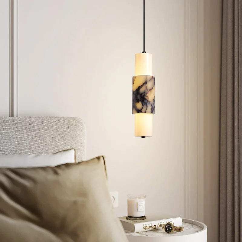 Jiri Tubular Marble Pendant Light | Celestre