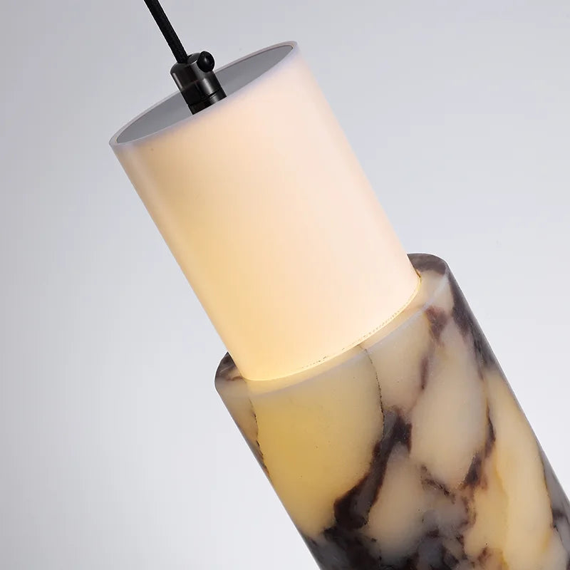 Jiri Tubular Marble Pendant Light | Celestre