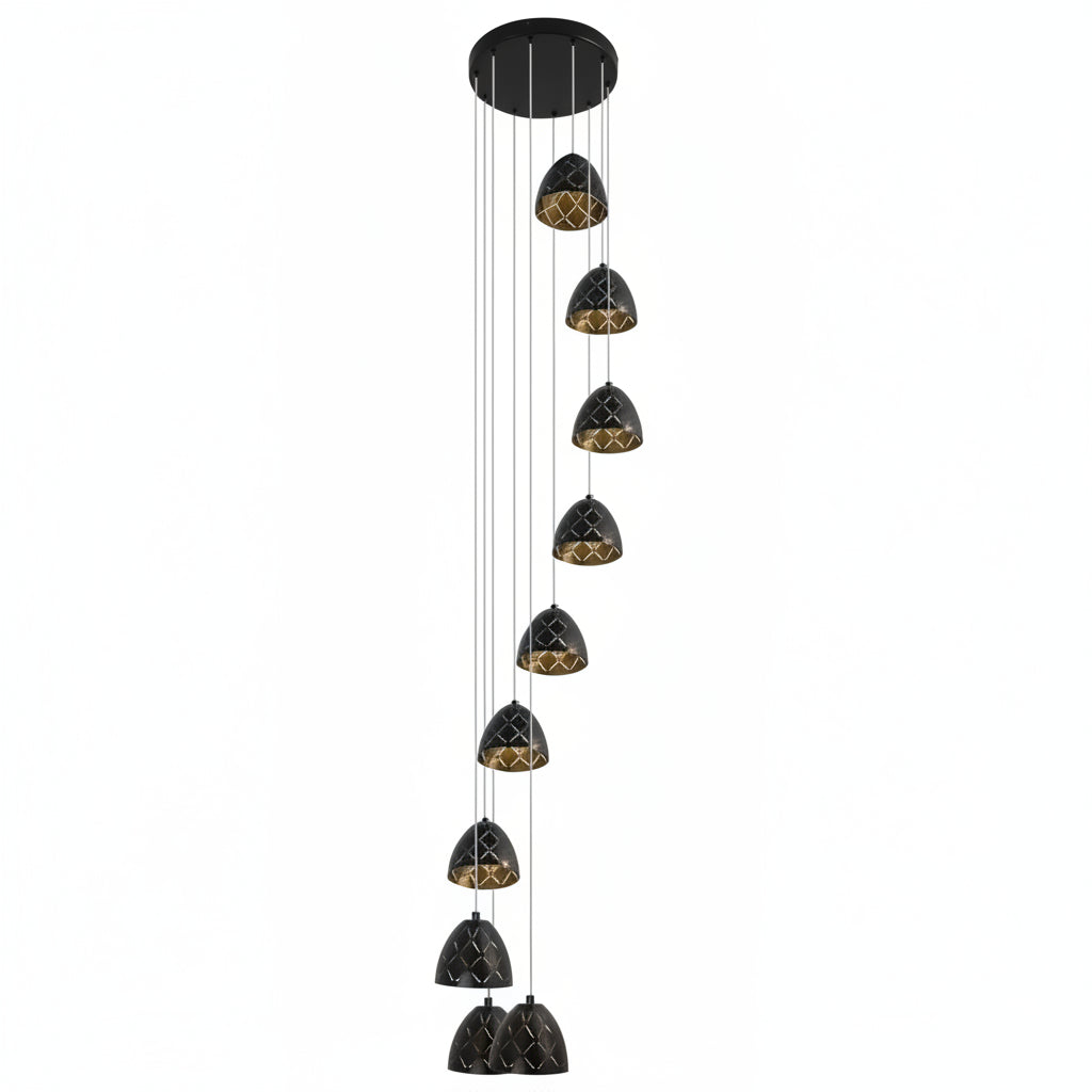 Nizri Conical Spiral Staircase Chandelier | Celestre