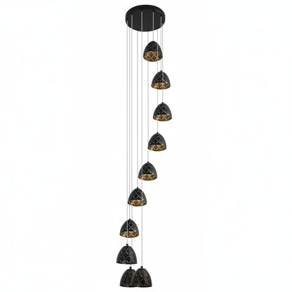 Nizri Conical Spiral Staircase Chandelier | Celestre
