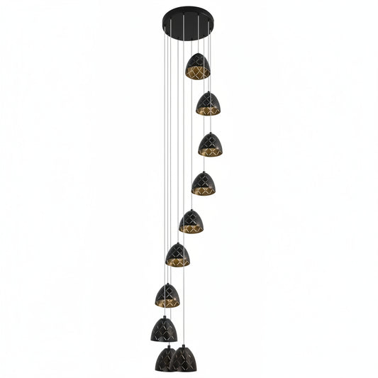 Nizri Conical Spiral Staircase Chandelier | Celestre