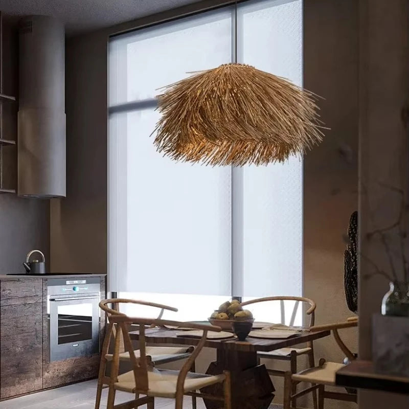 Lica Shaggy Rattan Pendant Light D 60 cm | Celestre