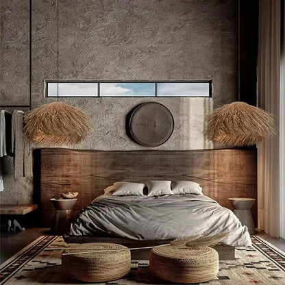 Lica Shaggy Rattan Pendant Light | Celestre